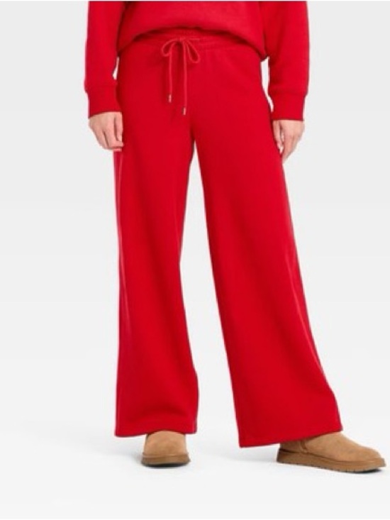 Universal Thread Pants - Universal Thread Women's Mid-Rise Straight Leg Pull-On Pants - Red - XXL